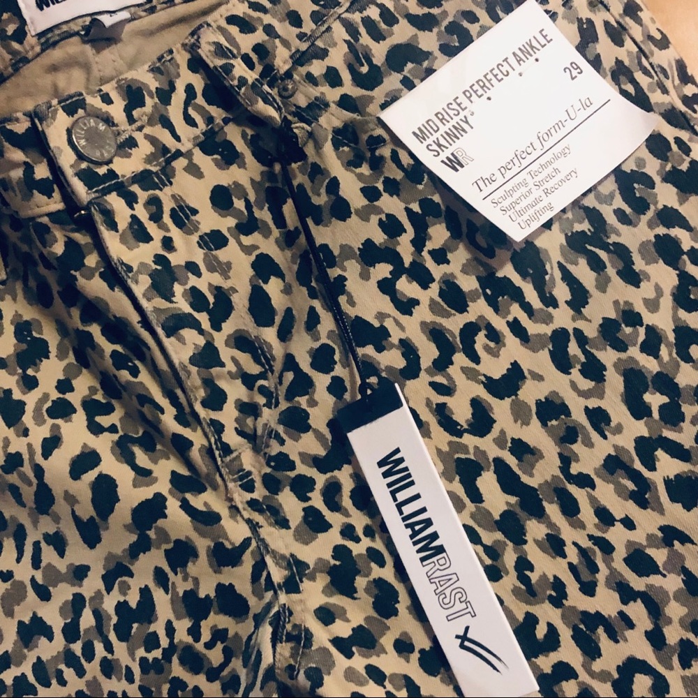 CHEETAH-WAVE PRINT WILLIAM RAST SKINNY JEANS! NWOT - Picture 5 of 10